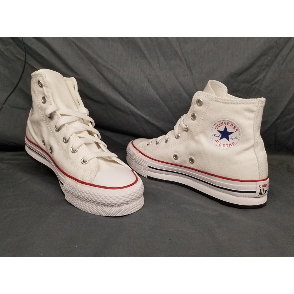 Converse Girls Chuck Taylor EVA Lift Hi Sneakers White Size 5 DISPLAY MODEL!